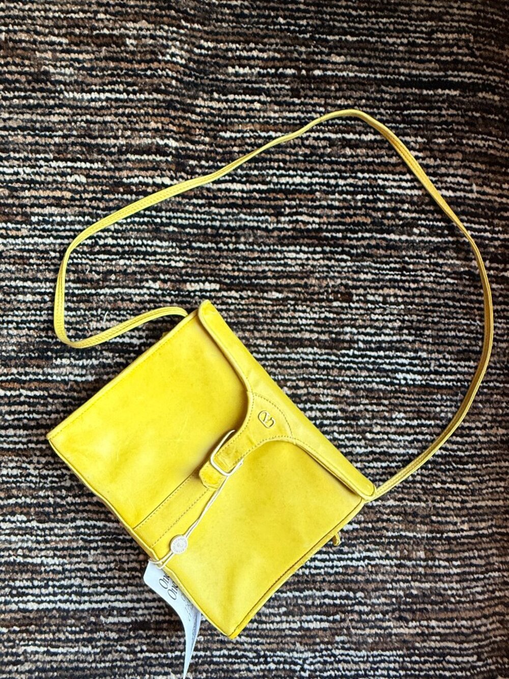 Vintage Valentino Garavani Yellow Leather Crossbody Bag